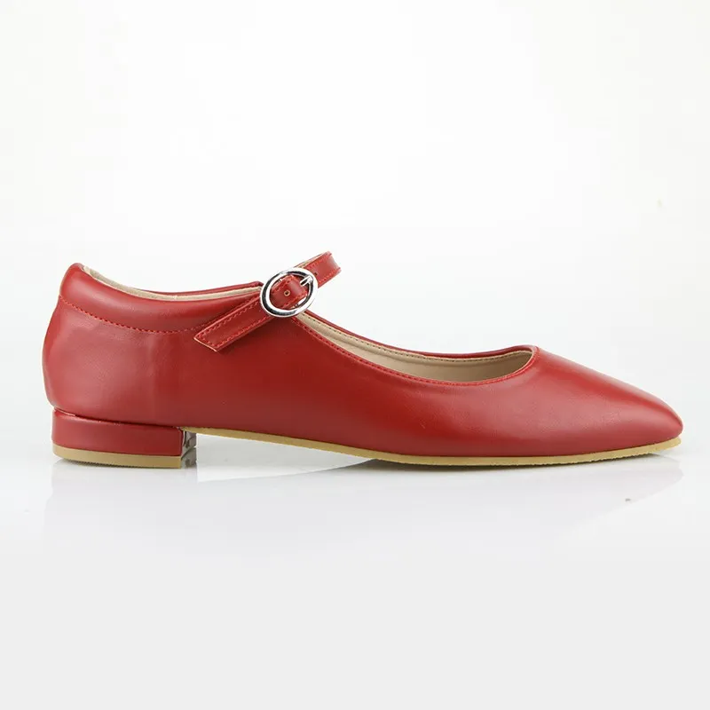Classic Red Mary Jane Flats