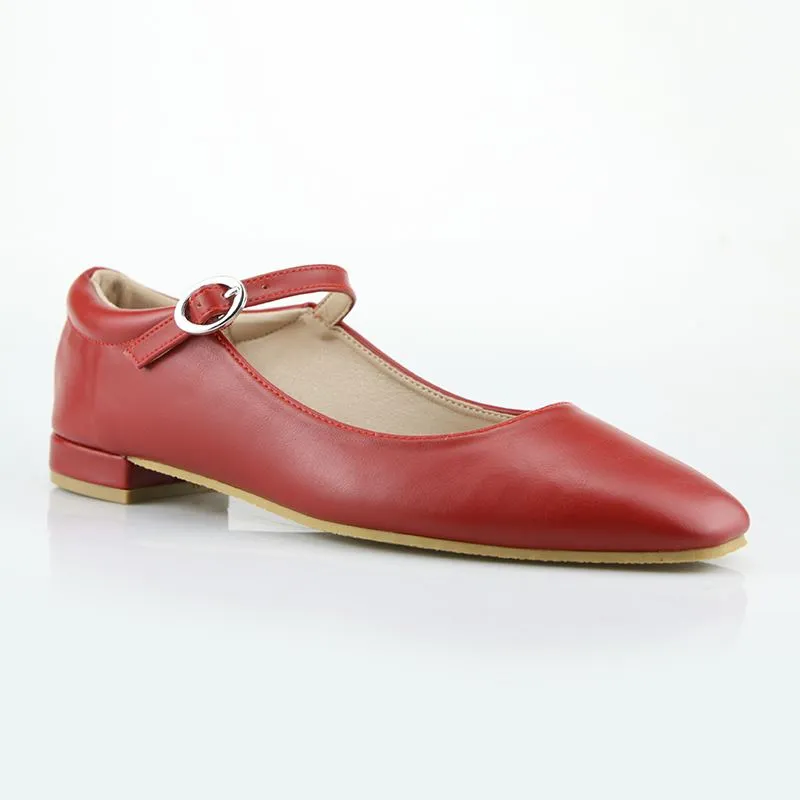 Classic Red Mary Jane Flats
