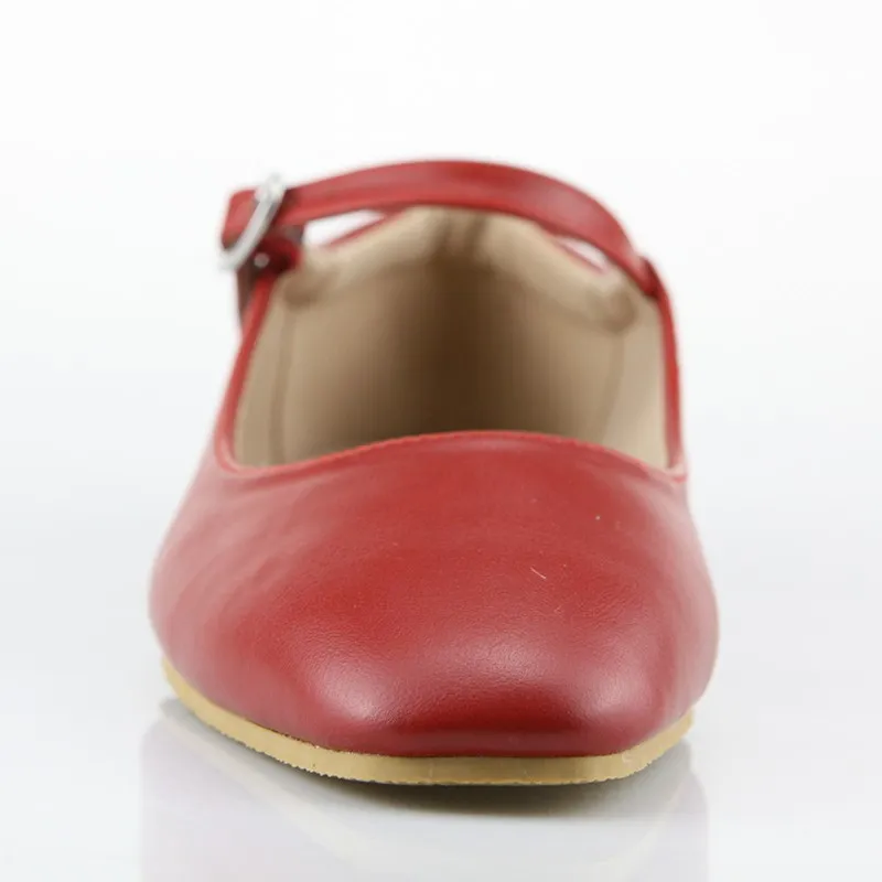 Classic Red Mary Jane Flats